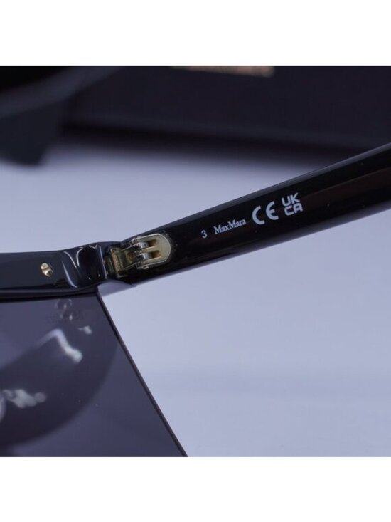 Max Mara MM0072 01A Square Sunglasses - Black/Smoke main image 7